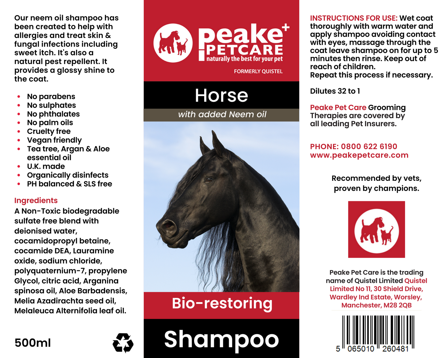 Horse Bio-restoring Shampoo - Trade